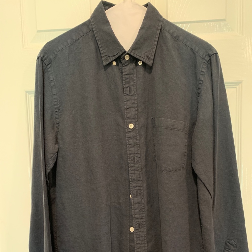 J Crew Navy Linen button down
